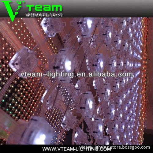 High protection led pixel screen for glass wall decoration